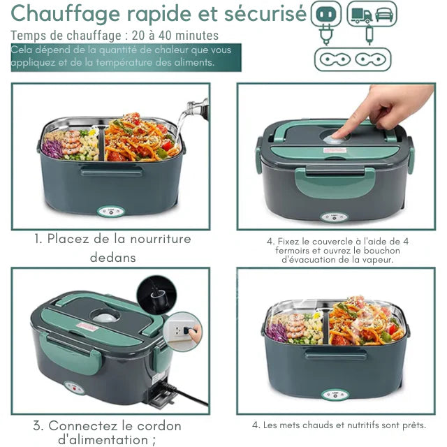 MINI GAMELLE ELECTRIQUE A DEUX COMPARTIMENTS (1,5 Litre au total)