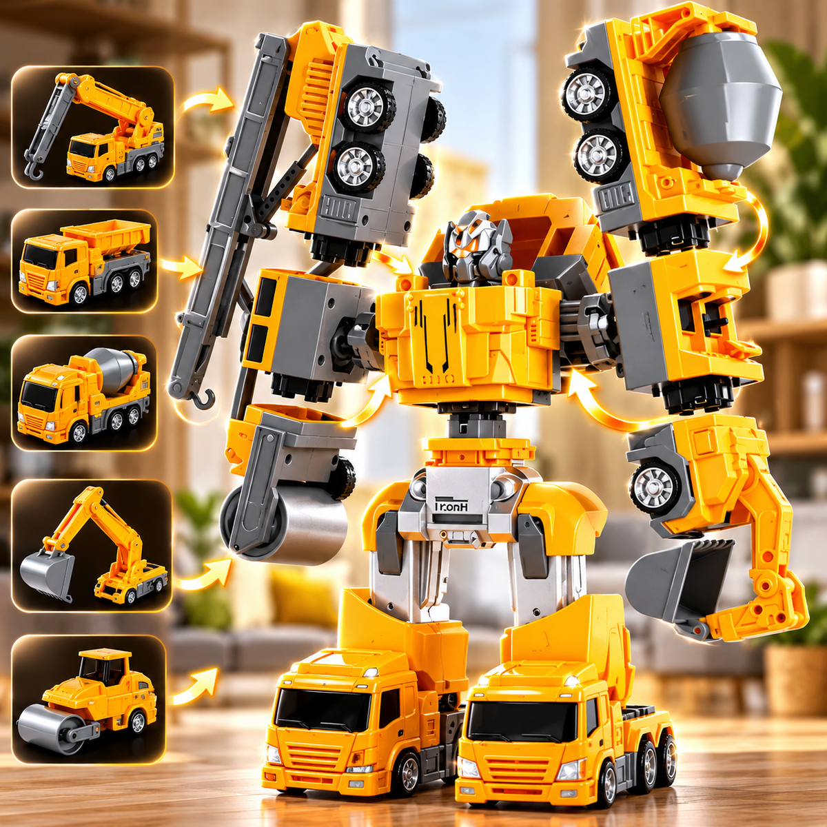 Coffret Magnétique 26 Pièces – Véhicules Transformables en Robot