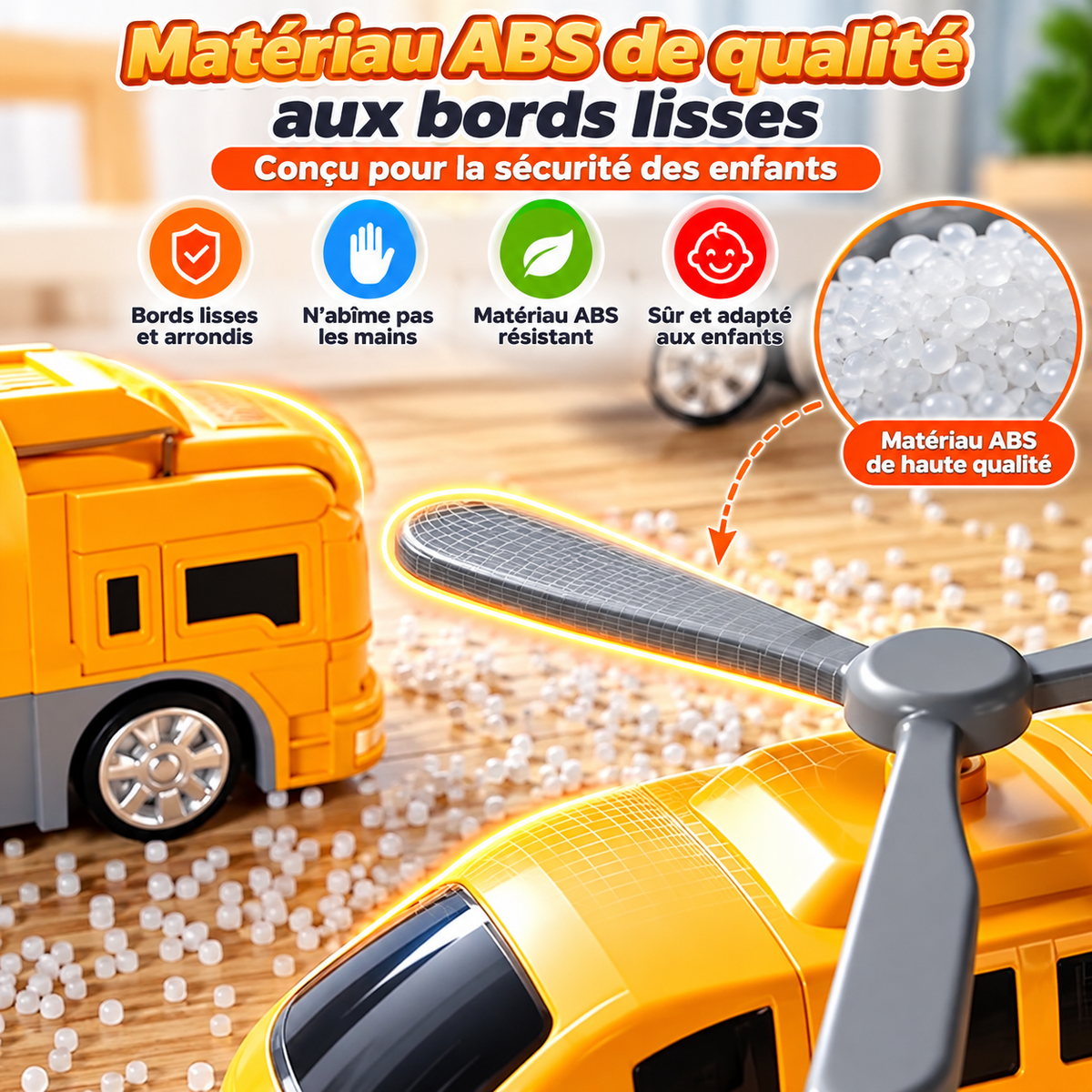Coffret Magnétique 26 Pièces – Véhicules Transformables en Robot